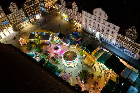 Weihnachtsmarkt von oben